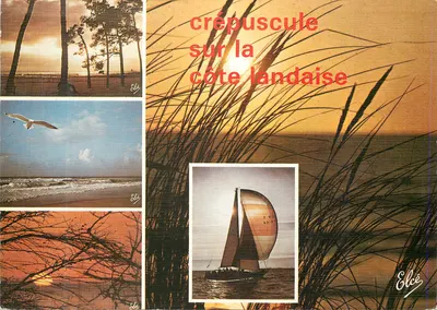 Crepúsculo na costa landaise — Editor Elcée, série N 6547