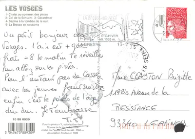 Nos Vosges... — Temos uma forma de inferno !!! — Éditions d'Art du Paquis des Fées — Verso