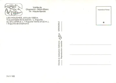 Les Houches — Częściowy widok stacji — Wydawnictwo Grenoble — Rewers