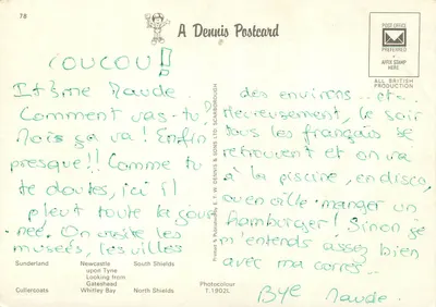 Tyne and Wear — krajobrazy i zabytki — A Dennis Postcard — Rewers