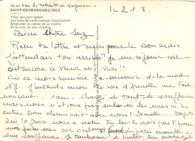 Dom opieki w Ugenne — Saint-Georges-de-l'Isle — wydawca Kelicolor — Rewers