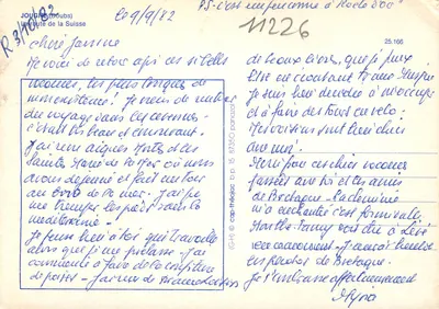 Visão da estrada da Suíça — Jougne (Doubs) — n°25.166 — Verso