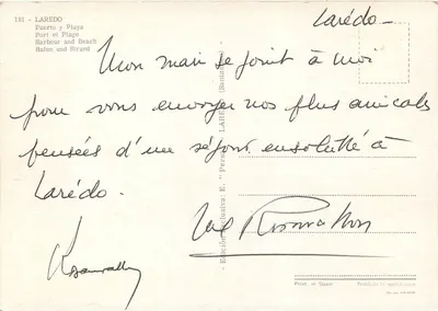 Laredo — Port et Plage (Santander) — Édition exclusive E. 'Persa' — Verso