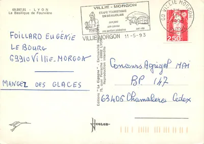 Bazylika Najświętszej Maryi Panny Fourvière — Lyon — Wydawnictwo La Cigogne — Rewers