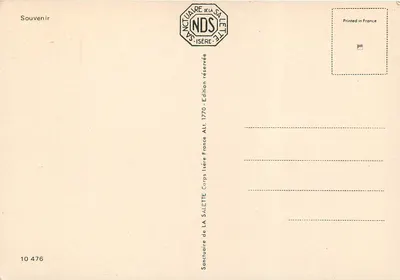 Nossa Senhora da Salette — Santuário — Edição 1770, n° 10 476 — Verso
