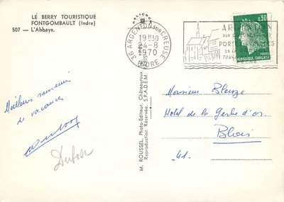 A Abadia de Fontgombault — Indre — Editor Lé Berry Touristique, n°507 — Verso