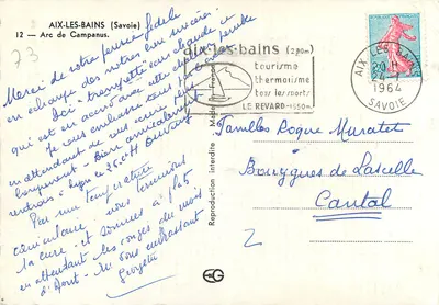 Arc de Campanus — Aix-les-Bains (Savoie) — wydawca Turystyka — Rewers