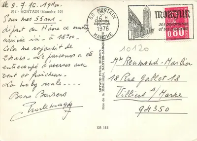 Mortain — seus panoramas e suas cascatas — Artaud Frères, Nantes-Carquefou — Verso