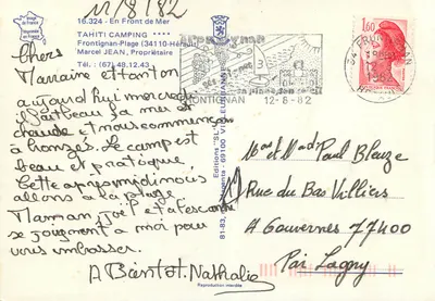 Tahiti — Oboz w Frontignan — Wydawnictwo 'S.L.' — Rewers