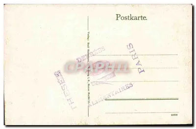 Ruínas de Landsberg (Mittelvogesen) — ruínas medievais — editor Emil Hartmann, Paris — Verso