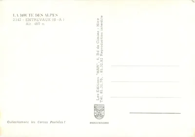 Entrevaux — panoramische en monumentale uitzicht — Les Editions Diplomatie — Achterkant