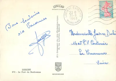 Lorient — Most Bonhomme — wydawca LUMICAP, nr 673 — Rewers