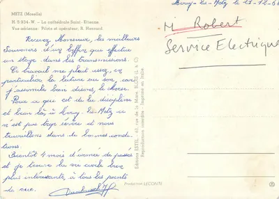 Metz (Moselle) — Katedra Świętego Etienne — Wydawnictwo ESTEL, nr H.5.934-W — Rewers