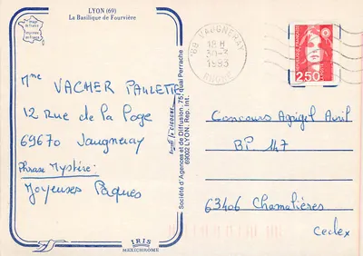 Basílica de Fourvière — Lyon — Editor Iris Mexichrome — Verso