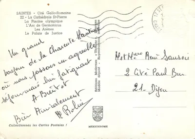 Saintes — Cité Gallo-Romaine — Éditions Modernes « Théojac » — Rewers