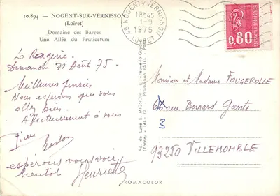Avenida do Fruticetum — Domínio das Barres — E. Mignon — Verso