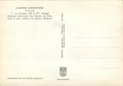 Kasteel van Foix — 11e en 15e eeuw — Uitgaven Mexichrome — Achterkant