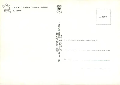 Jezioro Leman — krajobraz francuski i szwajcarski — Éditions Cellard — Rewers