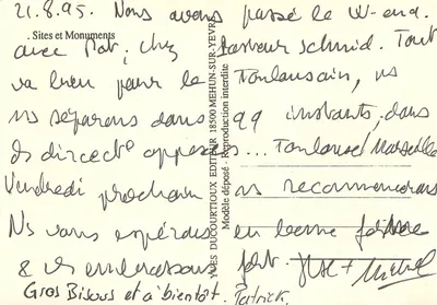 Fons sur Lussan — widok wsi z kościołem — Yves Ducourtieux, n°30170 — Rewers