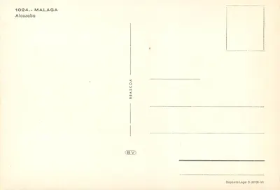 Alcazaba w Málacie — widok panoramiczny — wydawca BEASCOA, nr serii 1024 — Rewers