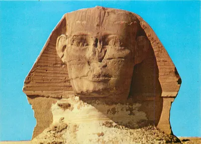 Giza — O rosto do esfinge famoso — Egito