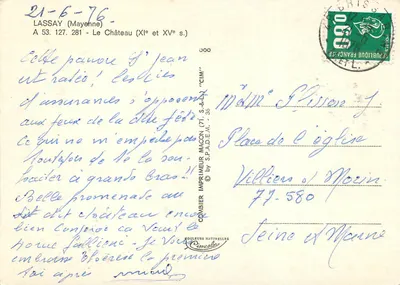 Kasteel van Lassay — Mayenne — Cim — n° 127.281 — Achterkant