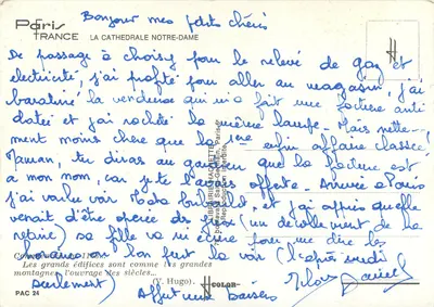 Notre-Dame de Paris — vista composta — editor Hachette, n° PAC 24 — Verso