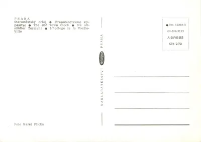Praga — Relógio da Velha Cidade — Pressfoto — Verso