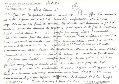 Antibes — Altstadt — Edition Y. A. - Bd du NICE — Rückseite