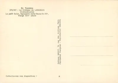 Il piccolo Salone — Tappeto con mille fiori fine XV° secolo — Edizioni GREFF, Parigi — Verso