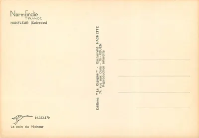 Kącik Rybaków — Honfleur — Wydawnictwo Normandie — Rewers