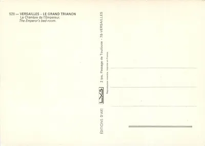 O Grande Trianon — A Sala do Imperador — Edições de Arte — Verso