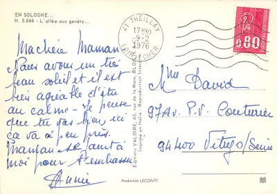 En Sologne... - L'allée aux genêts - Éditions Valoire, H. 5.666 — Rewers