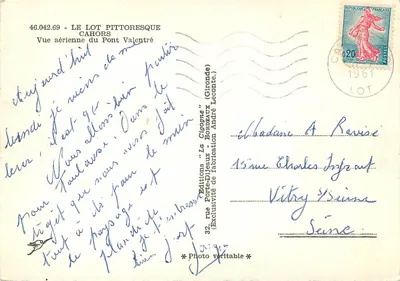 Pont Valentré — Cahors — Éditions La Cigogne — Rewers