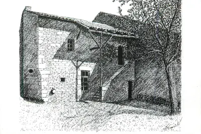 Casa de ballet, século XVIII — Tusson (Charente). Desenho de Marie-Sylvie Coquillaud