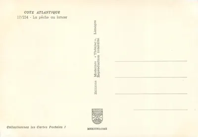 Visvangst met werpen — Atlantische kust — Uitgaven Théoljac — Achterkant
