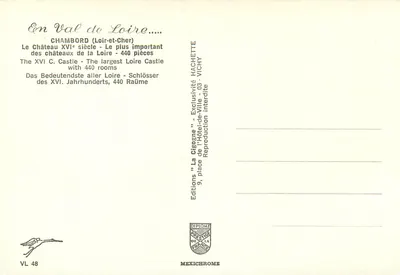 Chambord — Castello del XVI secolo — Edizioni La Cigogne — Verso