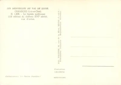 Chambord — fachada noroeste (século XVI) — VAIROIRE — Verso