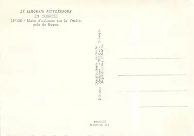 Manhã de outono na Vézère — perto de Bugeat — Edições « Théoljac » — Verso