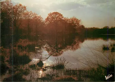 Pôr do sol — Lago — Valoire