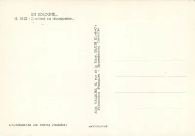 Pies myśliwski z pętrem — scena myśliwskiego — Valoire, n° H. 5612 — Rewers
