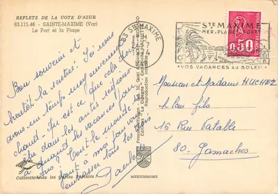 Sainte-Maxime — O Porto e a Praia — Presses Diffusion & La Cigogne — Verso