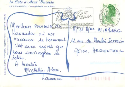 Le Lavandou — Ogólny widok portu — Wydawnictwo AZUR Riviera — Rewers
