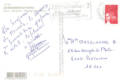 Fouras — Os monumentos — Edições Michel MARCOU — Verso