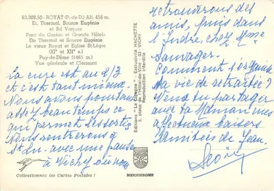 Stacja Serca — Royat — Wydawca La Citigène, n° 63.308.50 — Rewers