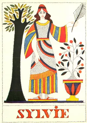 Sylvie — Personagem estilizado com árvore e vaso — Edições Betula