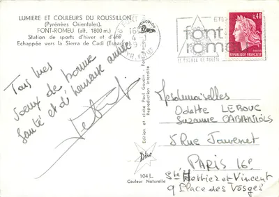 Font-Romeu — Winter and Summer Sports Station — Edition Dího, no. 104 L — Back