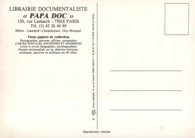 Livraria documentalista « Papa Doc » — Paris — Edições APC — Verso