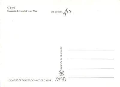 Cavalalaire — widok wybrzeża Azorów — Les Editions Aris — Rewers
