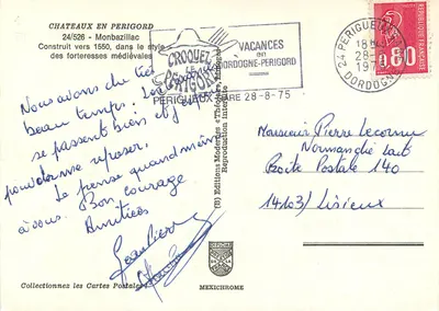 Zamek w Monbazillac — Dordogne — Wydawnictwo Iris — Rewers